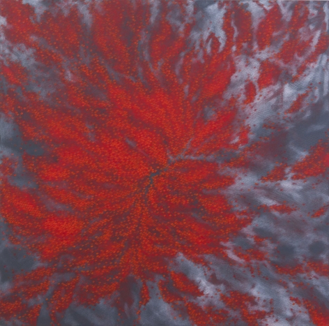 Flame, 2011, acrylic on canvas, 60 x 60 inches/152.4&nbsp;x 152.4&nbsp;cm