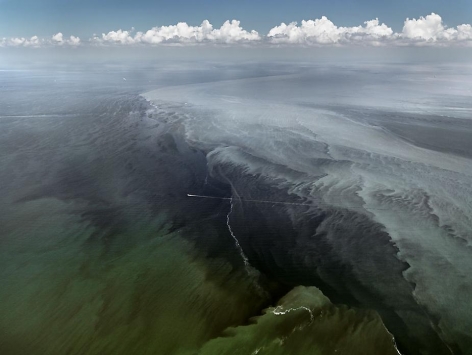 Oil Spill #13, Mississippi Delta, Gulf of Mexico, June 24, 2010, chromogenic color print, 48 x 64 inches