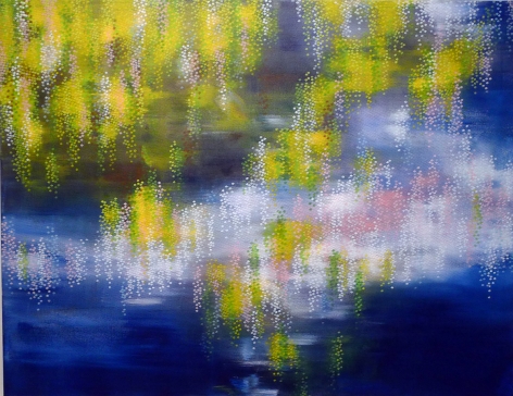 Pond, 2014, acrylic on canvas, 53 x 69 inches/134.6&nbsp;x 175.3&nbsp;cm