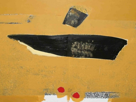 Ali Hassan, Untitled, 2008, Mixed media on canvas, 38.2 x 47.2&quot;