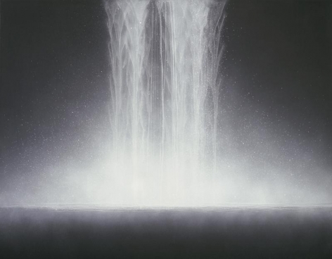 Hiroshi Senju, Waterfall, 2009, Natural pigments on Japanese mulberry paper, 90.9x116.7cm